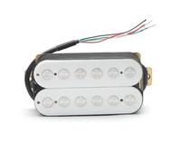 Electric Guitar Single Coil Pickup Set Dual Coil Guitar Humbucker Pickup 6.3mm Big Pole Piece Electric Guitar Pickup With 4 Conduct Cable/Coil Splitting(Bridge White)
