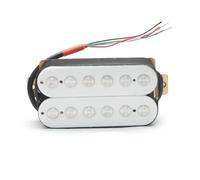 Electric Guitar Single Coil Pickup Set Dual Coil Guitar Humbucker Pickup 6.3mm Big Pole Piece Electric Guitar Pickup With 4 Conduct Cable/Coil Splitting(Neck White)