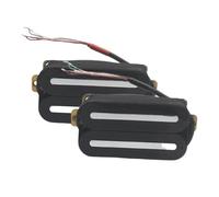 Electric Guitar Single Coil Pickup Set Dual Rail Ceramic Humbucker Electric Guitar N-10K/B-16K Double Coil Pickup Coil Splitting Pickup Accessories(C)