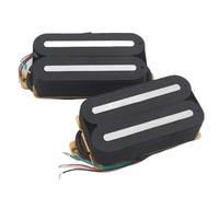 Electric Guitar Single Coil Pickup Set Dual Rail Ceramic Humbucker Electric Guitar N-10K/B-16K Double Coil Pickup Coil Splitting Pickup Black(C)