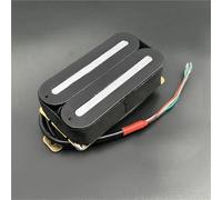 Electric Guitar Single Coil Pickup Set Dual Rail Electric Guitar Humbucker Pickup N-10K/B-16K Double Coil Pickup Coil Splitting Ceramic Pickup Accessories(B)