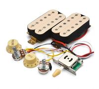 Electric Guitar Single Coil Pickup Set Electric Guitar Double Double Pickup Full Set Of Circuit With Pickup Potentiometer ST Guitar Integrated Circuit(Yellow)
