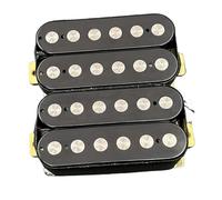 Electric Guitar Single Coil Pickup Set Electric Guitar Humbucker 6.3mm Big Pole Piece Dual Coill Guitar Pickup With 4 Conduct Cable/Coil Splitting Black/White(C)