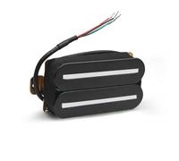 Electric Guitar Single Coil Pickup Set Electric Guitar Humbucker Dual Coill Dual Rail Guitar Bridge Pickup With 57mm Steel Pole Black Green Red(Black)
