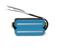 Electric Guitar Single Coil Pickup Set Electric Guitar Humbucker Dual Coill Dual Rail Guitar Bridge Pickup With 57mm Steel Pole Black Green Red(Light Blue)