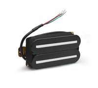 Electric Guitar Single Coil Pickup Set Electric Guitar Humbucker Dual Coill Dual Rail Guitar Bridge Pickup With 57mm Steel Pole Black Green Red Light Blue(Black)