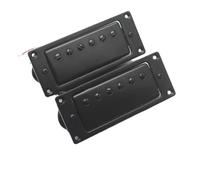 Electric Guitar Single Coil Pickup Set Electric Guitar Humbucker Pickup 6-Hole 4-Core Wire Black Gold Chrome Neck And Bridge Are Universal(Black 2Pcs)