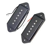 Electric Guitar Single Coil Pickup Set Electric Guitar Pickups P90 Style Single Coil Pickups (Neck & Bridge) For EPI LP Electric Guitar Silver/Yellow/BK(Black)