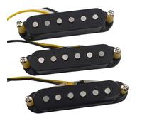 Electric Guitar Single Coil Pickup Set Electric Guitar Single Coil Pickup Staggered ST Style SSS 69 Sound Style Pickup FD69 Alnico 5 5.9K(Cover 1 Set)