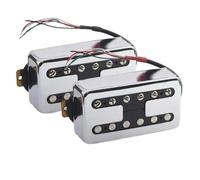 Electric Guitar Single Coil Pickup Set H Style Brass Cover Electric Guitar Pickup Coil Spliting Humbucker Dual Coill Pickup N7.5K/B15K Output(E)