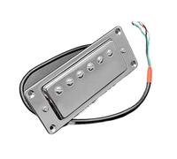 Electric Guitar Single Coil Pickup Set Humbucker 68X29MM 6 Hole Electric Guitar Pickup Coil Splitting Pickup For LP Guitar The Neck And Bridge Are Universal(Chrome 2 Pcs)