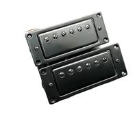 Electric Guitar Single Coil Pickup Set Humbucker 68X29MM 6 Hole Electric Guitar Pickup Coil Splitting Pickup For LP Guitar The Neck And Bridge Are Universal(Black 2 Pcs)