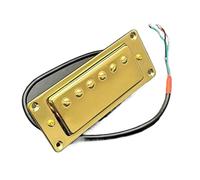 Electric Guitar Single Coil Pickup Set Humbucker 68X29MM 6 Hole Electric Guitar Pickup Coil Splitting Pickup For LP Guitar The Neck And Bridge Are Universal(Gold 2 Pcs)