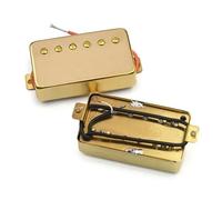 Electric Guitar Single Coil Pickup Set Humbucker Electric Guitar Pickup Gold/Chrome Neck Bridge Pickup Electric Guitar Brass Cover Guitar Pickup(E)