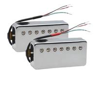Electric Guitar Single Coil Pickup Set LP 7-String Guitar Brass Cover Humbucker Slotted Screw 8.5K 14K Coil Splitting Pickup For 7-String Electric Guitar Gold(E)