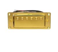 Electric Guitar Single Coil Pickup Set Mini Electric Guitar Humbucker Pickup 6-Hole 4-Core Wire Black Gold Chrome Neck And Bridge Are Universal(Gold 1 Pc)