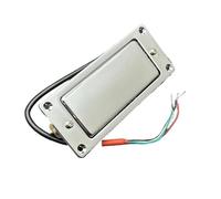 Electric Guitar Single Coil Pickup Set Mini Humbucker Sealed Electric Guitar Pickup Neck&Bridge Coil Splitting Pickup For LP Guitar Black/Chrome 68X29MM(2Pcs Chrome)