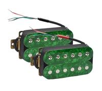 Electric Guitar Single Coil Pickup Set N7.5K/B15K Guitar Humbucker Adjustable Screw Dual Coil For 6 String Electric Guitar Coil Spliting Pickup Accessories(Green)