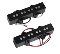 Electric Guitar Single Coil Pickup Set Set Of Open Style Alnico 5 Bass Pickups JB Neck Bridge Pickups Black For Bass 4 Strings