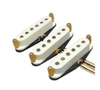 Electric Guitar Single Coil Pickup Set SSS Alnico 5 Guitar Pickups Single Coil For ST Style Electric Guitars N/M/B Pickup(White)