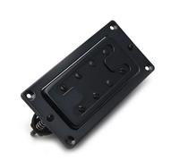 Electric Guitar Single Coil Pickup Set Standard Electric Bass Humbucker Pickup Two Line 8 Hole Neck Bridge Pickup Applicable To Electric Bass(Black)