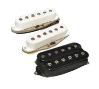 Electric Guitar Single Coil Pickup Set V70 HSS Double Coil Guitar Pickups Alnico 5 Grey Bottom Plate Guitar Parts For Electric Guitar Replacement(White)