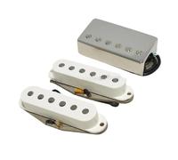 Electric Guitar Single Coil Pickup Set V70 HSS Double Coil Guitar Pickups Alnico 5 Grey Bottom Plate Guitar Parts For Electric Guitar Replacement(Nickel)