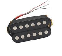 Electric Guitar Six-string Humbucking Pickup Yellow Black And White Panel 6.3 Size Electric Guitar Accessories (Color : Bk, Size : Bridge)
