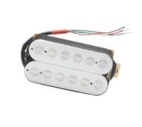 Electric Guitar Six-string Humbucking Pickup Yellow Black And White Panel 6.3 Size Electric Guitar Accessories (Color : W, Size : Bridge)