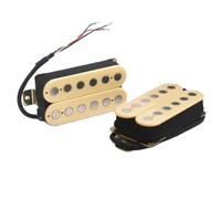 Electric Guitar Six-string Humbucking Pickup Yellow Black And White Panel 6.3 Size Electric Guitar Accessories (Color : Yellow, Size : Bridge)