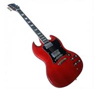 Electric Guitar Solid Mahogany Body Set Neck Double Cutaway Wine Red Chrome HH