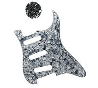 Electric Guitar SSS Pickguard 4 Ply For Fender Strat Stratocaster,With pure aluminum foil shielding,Gray Pearl