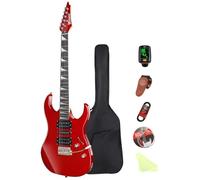 Electric Guitar ST Single Shake Adult Beginner Rock Performance Professional Electric Guitar Set D150 (Red)