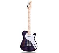 Electric Guitar Starter Beginner Pack 22 Fret F Hole Jazz Electric Guitar(Purple)