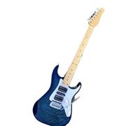 Electric Guitar Starter Beginner Pack Blue Corrugated Small Double Rocker Lock Knob Electric Guitar