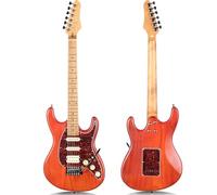 Electric Guitar Starter Beginner Pack Electric Solid Body Guitar Modern For Beginners(Orange)