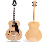 Electric Guitar Starter Beginner Pack Jazz Electric Guitar Hollow Body Chrome Hardware With P90 Pickup Vintage Sunburst(Natural)