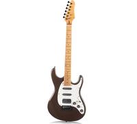 Electric Guitar Starter Beginner Pack Solid Electric Guitar Metallic Finish Poplar Body Maple Neck Fretboard(Brown)