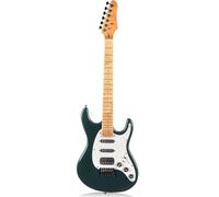 Electric Guitar Starter Beginner Pack Solid Electric Guitar Metallic Finish Poplar Body Maple Neck Fretboard(Green)