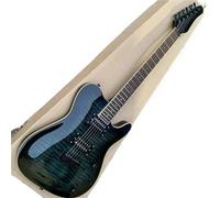 Electric Guitar Starter Beginner Pack Transparent Black Water Ripple One Piece Mahogany Electric Guitar HH Pickup