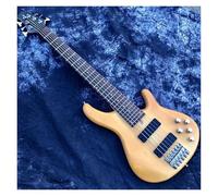 Electric Guitar Starter Kit Original Wood Color Six-rotor Electric Bass Amplifier Circuit Active Pickup Dedicated For Performance(Brown)