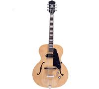 Electric Guitar Starter Kit Three Colors Optional F Type Sound Hole Jazz Electric Guitar(Beige)