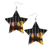 electric guitar Statement Earrings for Women, Star Drop Earrings, Elegant Dangle Jewelry for Formal Gatherings