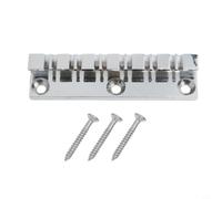 Electric Guitar Stopbar Tailpiece In Silver Chrome For Six Seven Or Twelve String Models Fits Flat Top Bodies With Installation Screws(12 String)