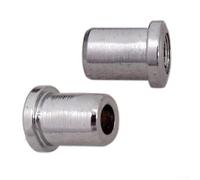 Electric Guitar String Ferrules 6-Pack, Zinc Alloy Wire Mounting Sleeves for Electric Guitars, Compatible with Most Guitar Bodies, 8.5(SILVER)