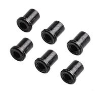 Electric Guitar String Ferrules 6-Pack, Zinc Alloy Wire Mounting Sleeves for Electric Guitars, Compatible with Most Guitar Bodies, 8.5(BLACK)