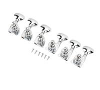 Electric Guitar String Knob, Silver Guitar Tuner Knob Set with Firm Fixing Gear Ratio 1:18 Fashionable for DIY