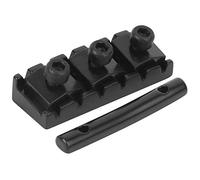 Electric Guitar String Lock Nut, Zinc Alloy Headstock String Retainer Bar, with Wrench and Screws for Guitar Maple Bridge (Black (GE99