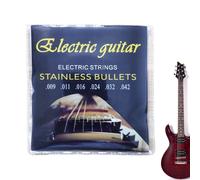 Electric Guitar Strings 1-6 String Set - Handmade Steel Acoustic Guitar Strings 1-6 - Made of Steel for Electric Coated with Nickel - String Set, Brighter, Crunchier, Increased Sustai
