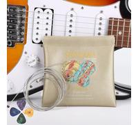 Electric Guitar Strings - 3-Pack Economy Bundle: Nickel-Plated High-Carbon Steel, Longest-Lasting Bright Tone & Comfortable Feel, 6-String Set (Gold(10-46))